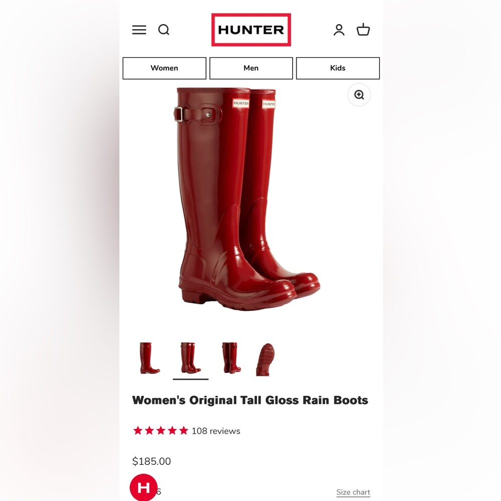 Hunter Rain Boots - Women’s Original Tall Gloss